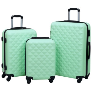 vidaXL, vidaXL Hartschalen-Trolley-Set 3 Stk. Minzgrün ABS, vidaXL Hartschalen-Trolley-Set 3 Stk. Minzgrün ABS