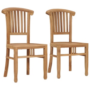 vidaXL, vidaXL Gartenstühle 2 Stk. Massivholz Teak