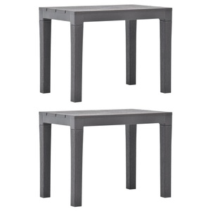 vidaXL, vidaXL Gartenbänke 2 Stk. Moccafarben Kunststoff
