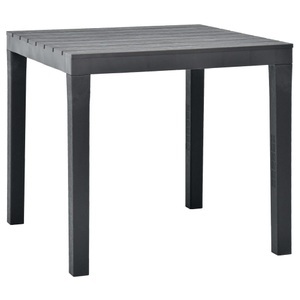 Diverse Hardware, Gartentisch Anthrazit 78 x 78 x 72 cm Kunststoff