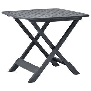 Gartentisch Klappbar Anthrazit 79 x 72 x 70 cm Kunststoff