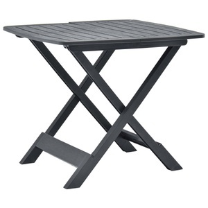 Diverse Hardware, Gartentisch Klappbar Anthrazit 79 x 72 x 70 cm Kunststoff