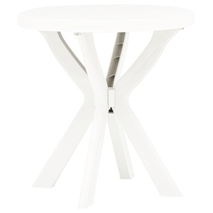 vidaXL, vidaXL Bistrotisch Weiß Ø70 cm Kunststoff