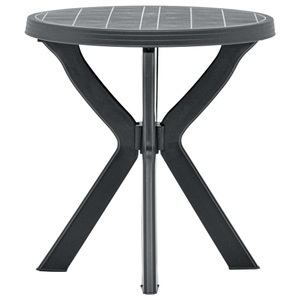 vidaXL, vidaXL Bistrotisch Anthrazit Ø70 cm Kunststoff, 