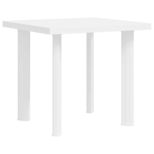 vidaXL, vidaXL Gartentisch Weiß 80 x 75 x 72 cm Kunststoff