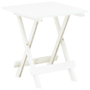 vidaXL, vidaXL Gartentisch Klappbar Weiß 45x43x50 cm Kunststoff