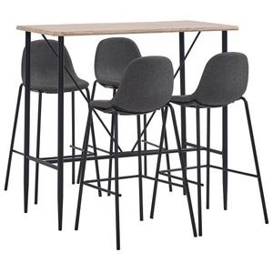 Diverse Hardware, 5-tlg. Bar-Set Stoff Dunkelgrau