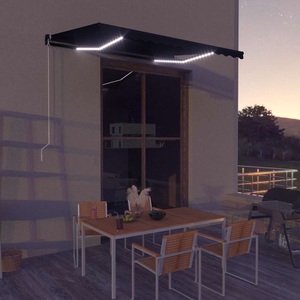 Diverse Hardware, Einziehbare Markise mit LED Handbetrieben 350x250 cm Anthrazit, vidaXL Markise Manuell Einziehbar mit LED 350x250 cm Anthrazit