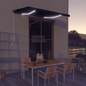 Diverse Hardware, Einziehbare Markise mit LED Handbetrieben 350x250 cm Anthrazit, vidaXL Markise Manuell Einziehbar mit LED 350x250 cm Anthrazit