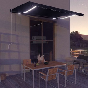 Diverse Hardware, Einziehbare Markise mit LED Handbetrieben 450x300 cm Anthrazit, vidaXL Markise Manuell Einziehbar mit LED 450x300 cm Anthrazit