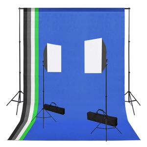 vidaXL, vidaXL Fotostudio-Set mit Softbox-Leuchten und Hintergründen, vidaXL Fotostudio-Set mit Softboxen und Hintergrundsystem