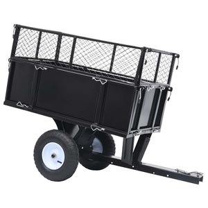 vidaXL, vidaXL Kippanhänger für Rasentraktor 150 kg Last, vidaXL Kippanhänger für Rasenmäher 150 kg Last