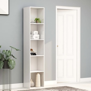 vidaXL, vidaXL Bücherregal Hochglanz-Weiß 40x30x189 cm Spanplatte