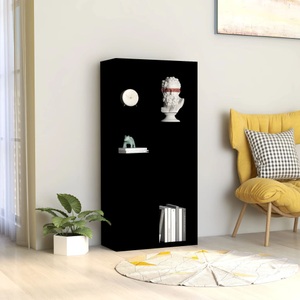 vidaXL, vidaXL Bücherregal Schwarz 50×25×106 cm Spanplatte