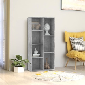 vidaXL, vidaXL Bücherregal Betongrau 50×25×106 cm Spanplatte
