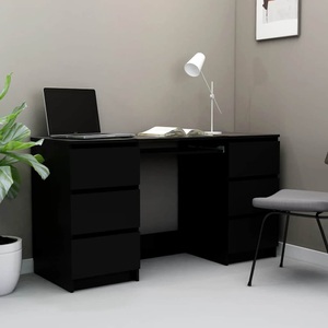 vidaXL, vidaXL Schreibtisch Schwarz 140×50×77 cm Spanplatte