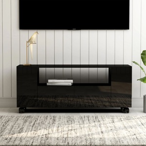 Diverse Hardware, TV-Schrank Hochglanz-Schwarz 120 x 35 x 43 cm Spanplatte, 