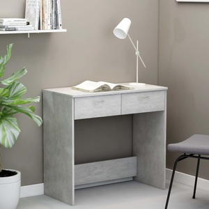 vidaXL, vidaXL Schreibtisch Betongrau 80×40×75 cm Spanplatte, vidaXL Schreibtisch Betongrau 80x40x75 cm Holzwerkstoff