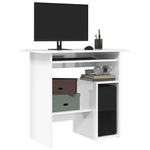 vidaXL, vidaXL Schreibtisch Hochglanz-Weiß 80 x 45 x 74 cm Spanplatte