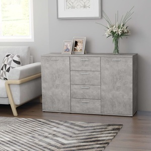 vidaXL, vidaXL Sideboard Betongrau 120×35,5×75 cm Spanplatte