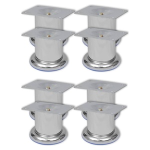 Diverse Hardware, Sofabeine 8 Stk. Rund Chrom 60 mm