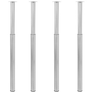 vidaXL, vidaXL Teleskopische Tischbeine 4 Stk. Gebürstetes Nickel 710-1100 mm, vidaXL Teleskopische Tischbeine 4 Stk. Gebürstetes Nickel 710-1100 mm