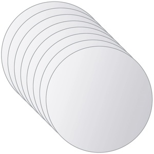 Diverse Hardware, 16-tlg. Spiegelfliesen-Set Rund Glas, vidaXL 16-tlg. Spiegelfliesen-Set Rund Glas