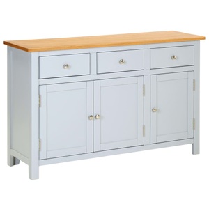 vidaXL, vidaXL Sideboard 110x33,5x70 cm Massivholz Eiche, 