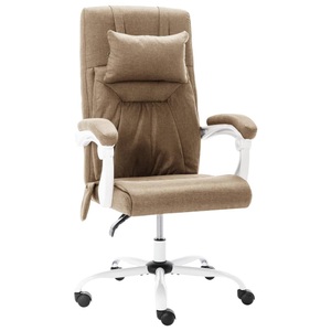 vidaXL, vidaXL Massage-Bürostuhl Taupe Stoff, vidaXL Massage-Bürostuhl Taupe Stoff