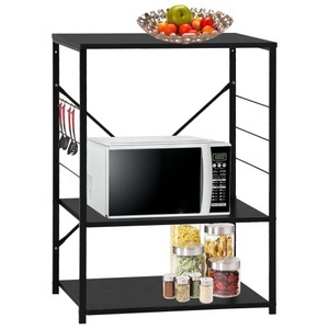Diverse Hardware, Mikrowellenregal Schwarz 60 x 39,6 x 79,5 cm Spanplatte, vidaXL Mikrowellenregal Schwarz 60×39,6×79,5 cm Holzwerkstoff