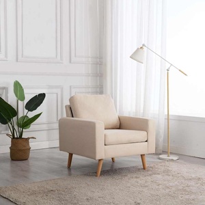 vidaXL, vidaXL Sessel Creme Stoff