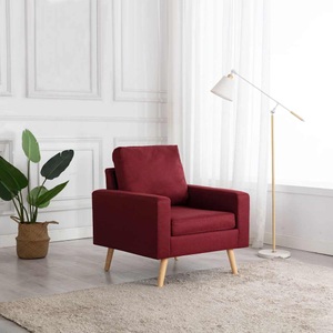 vidaXL, vidaXL Sessel Weinrot Stoff