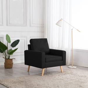 vidaXL, vidaXL Sessel Schwarz Stoff, vidaXL Sessel Schwarz Stoff