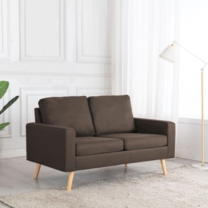vidaXL, vidaXL 2-Sitzer-Sofa Braun Stoff, vidaXL 2-Sitzer-Sofa Braun Stoff