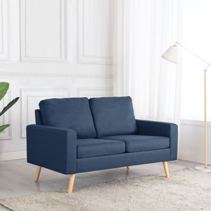 vidaXL, vidaXL 2-Sitzer-Sofa Blau Stoff