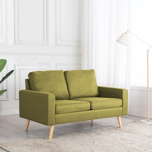 vidaXL, vidaXL 2-Sitzer-Sofa Grün Stoff