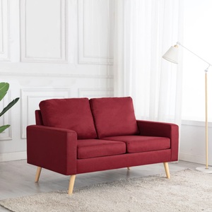 vidaXL, vidaXL 2-Sitzer-Sofa Weinrot Stoff