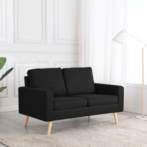 vidaXL, vidaXL 2-Sitzer-Sofa Schwarz Stoff
