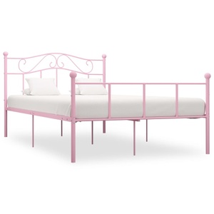 vidaXL, vidaXL Bettgestell Rosa Metall 140×200 cm