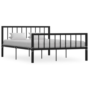 vidaXL, vidaXL Bettgestell Schwarz Metall 140×200 cm, vidaXL Bettgestell Schwarz Metall 140×200 cm