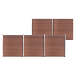 vidaXL, vidaXL Gartenzaun WPC 872x186 cm Braun, vidaXL Gartenzaun WPC 872x186 cm Braun