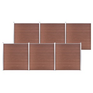 vidaXL, vidaXL Gartenzaun WPC 1045x186 cm Braun, vidaXL Gartenzaun WPC 1045x186 cm Braun