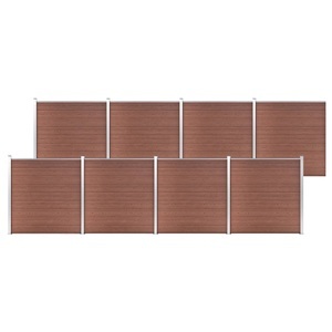 vidaXL, vidaXL Gartenzaun WPC 1391x186 cm Braun, vidaXL Gartenzaun WPC 1391x186 cm Braun