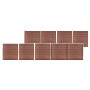 vidaXL, vidaXL Gartenzaun WPC 1564x186 cm Braun, vidaXL Gartenzaun WPC 1564x186 cm Braun