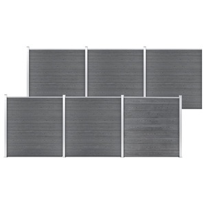 vidaXL, vidaXL Gartenzaun WPC 1045x186 cm Grau, vidaXL Gartenzaun WPC 1045x186 cm Grau