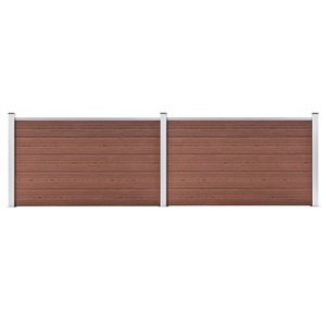 vidaXL, vidaXL Gartenzaun WPC 353x106 cm Braun, vidaXL Gartenzaun WPC 353x106 cm Braun