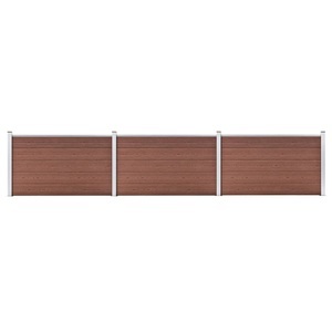 vidaXL, vidaXL Gartenzaun WPC 526x106 cm Braun, vidaXL Gartenzaun WPC 526x106 cm Braun