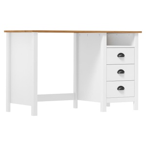 vidaXL, vidaXL Schreibtisch Hill mit 3 Schubladen 120x50x74 cm Kiefernholz, vidaXL Schreibtisch Hill mit 3 Schubladen 120x50x74 cm Kiefernholz