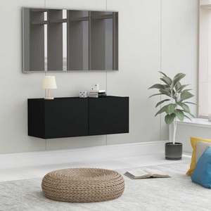 Diverse Hardware, TV-Schrank Schwarz 80x30x30 cm Spanplatte
