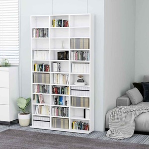 vidaXL, vidaXL CD-Regal Weiß 102x23x177,5 cm Spanplatte
